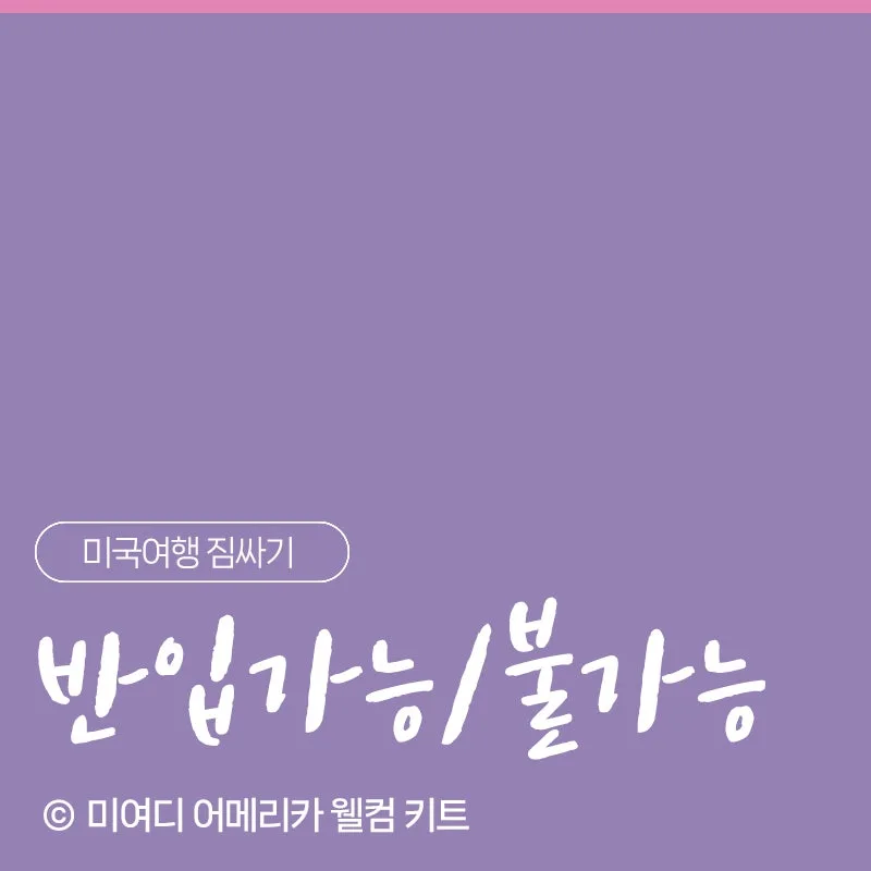 [2026 최신] 미국 여행 캐리어 짐 싸기! 세관 반입 가능/불가 물품 총정리 (feat. 라면, 김치, 비상약)
